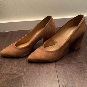 Tan Suede Pumps